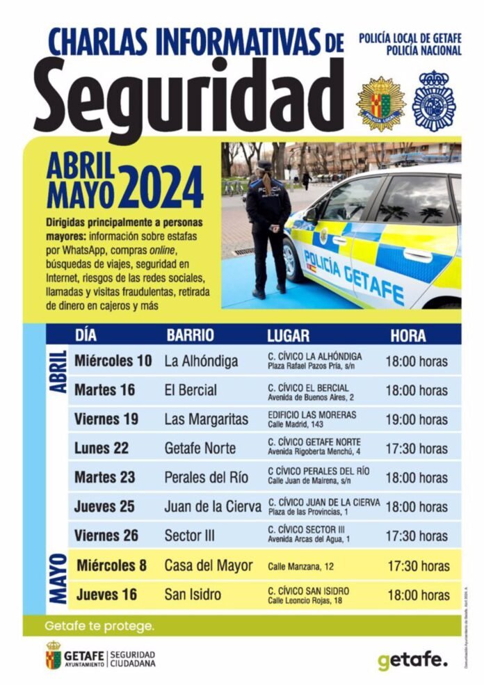 Policía Local organizará encuentros con mayores sobre estafas por Whatsapp y visitas fraudulentas Policía Local organizará encuentros con mayores sobre estafas por Whatsapp y visitas fraudulentas