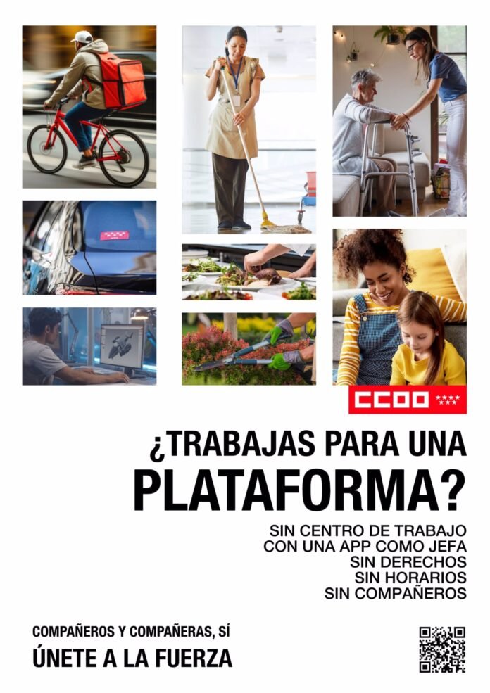 CCOO Madrid ayudará a trabajadores de plataformas digitales en