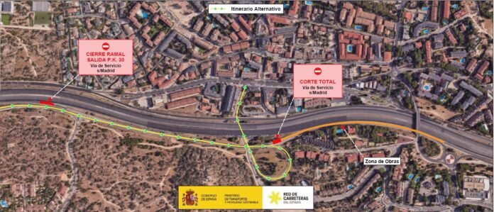 Cortes en la A-6 por obras a su paso por Las Rozas, Torrelodones y Collado Villalba desde esta noche hasta el viernes