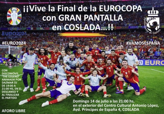 Coslada.- El Ayuntamiento invita a seguir la final de la Eurocopa en pantalla gigante desde la pradera del Antonio López